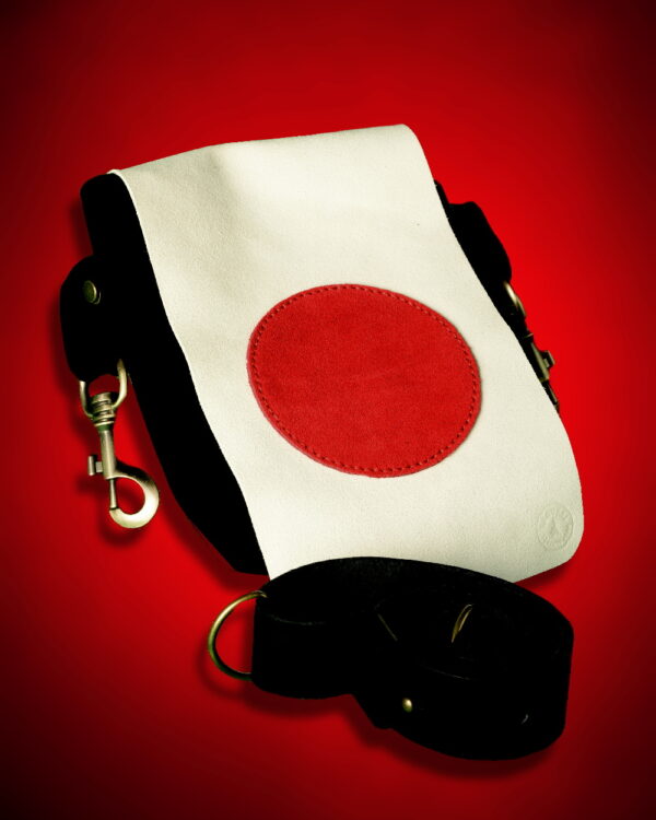 Modern samurai leather shoulder bag ©SamuraiLeatherGear.com